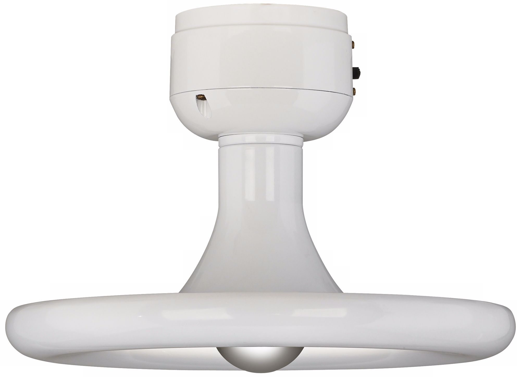One Light White Ceiling Fan Light Kit