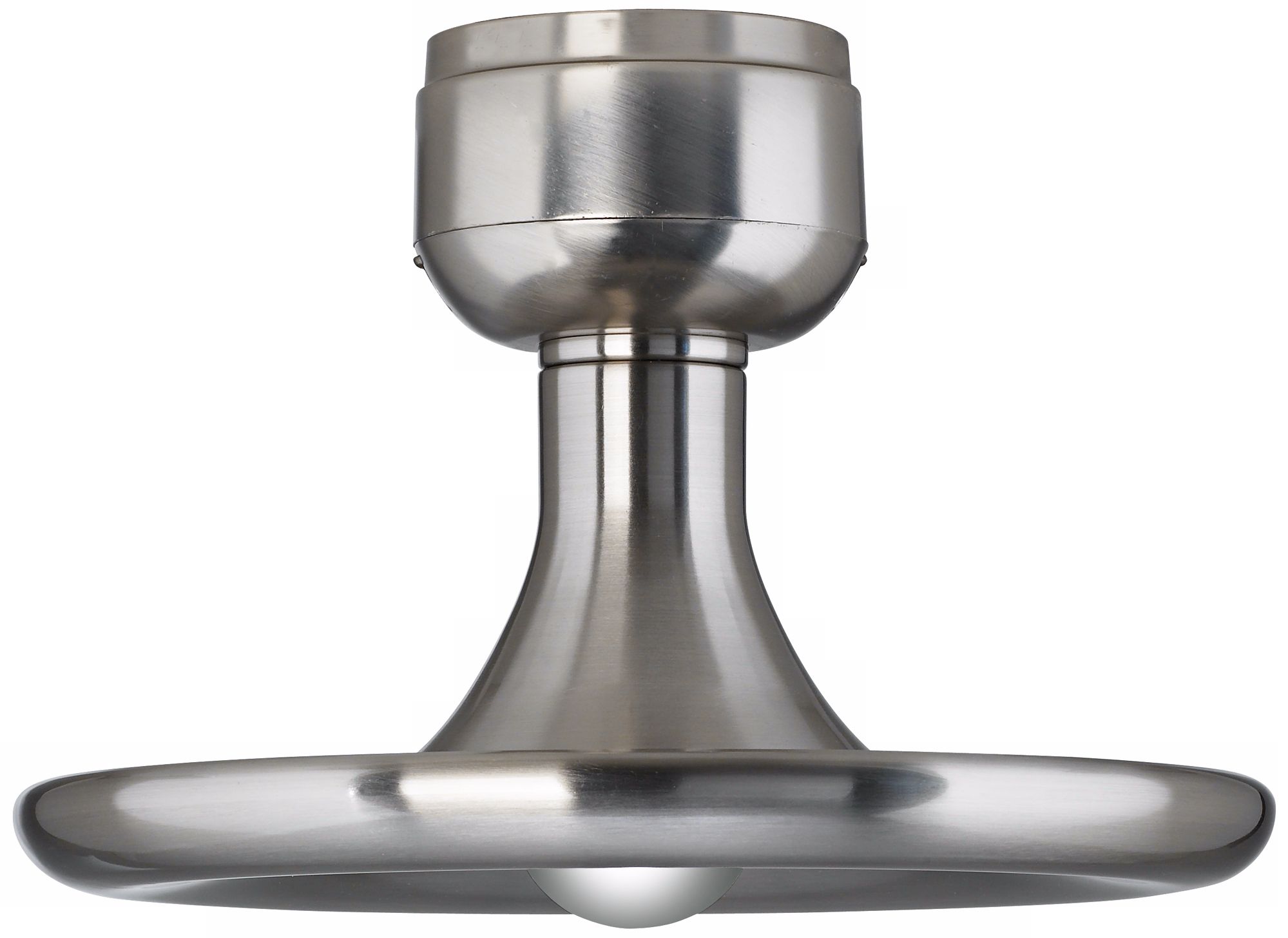 One Light Brushed Steel Ceiling Fan Light Kit