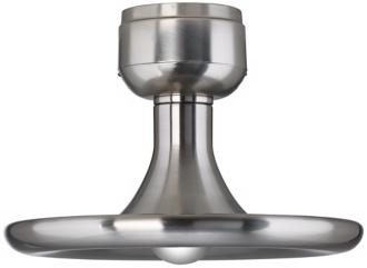 One Light Brushed Steel Ceiling Fan Light Kit R1857