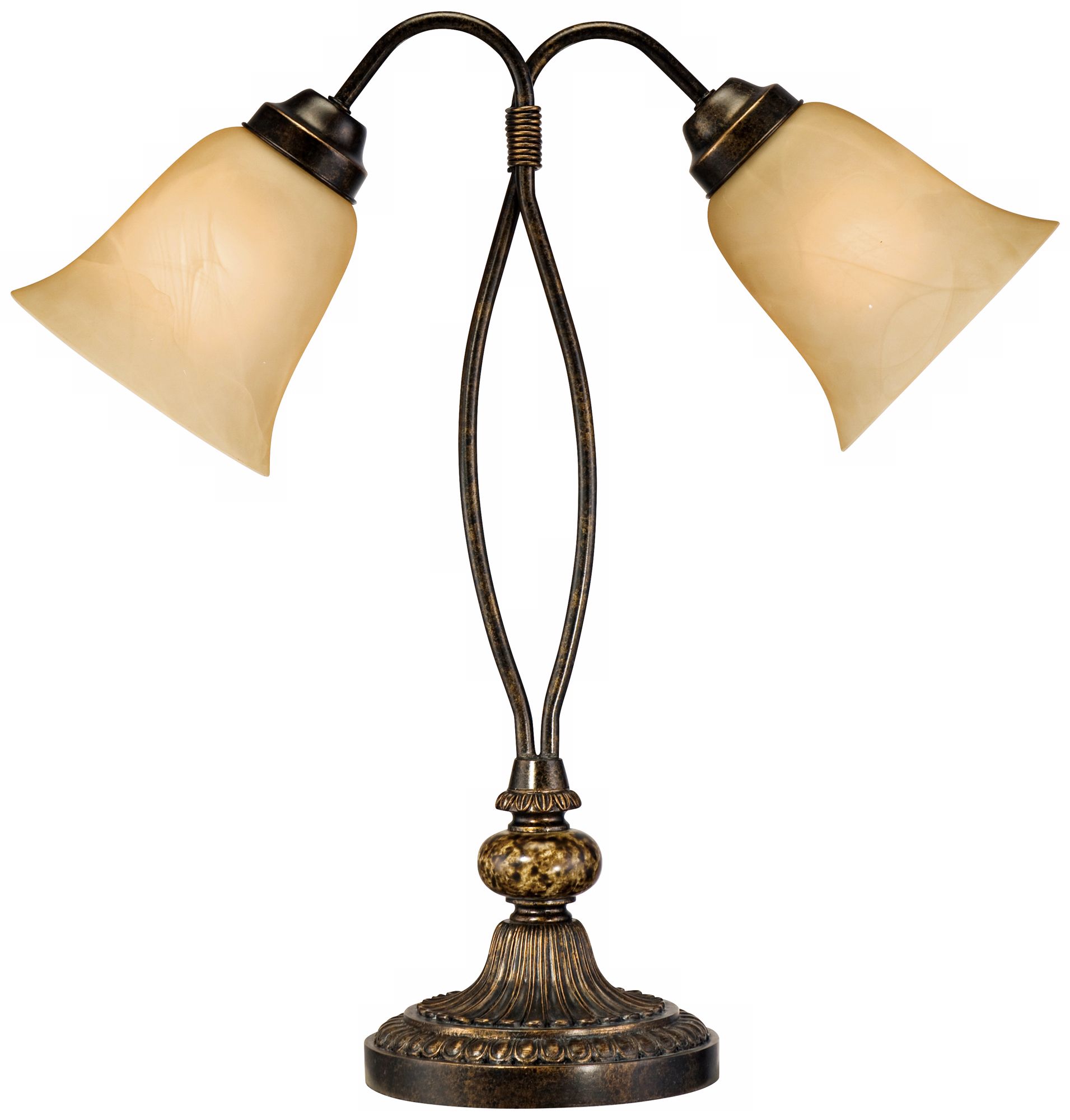 Alabaster Glass Lily Table Lamp