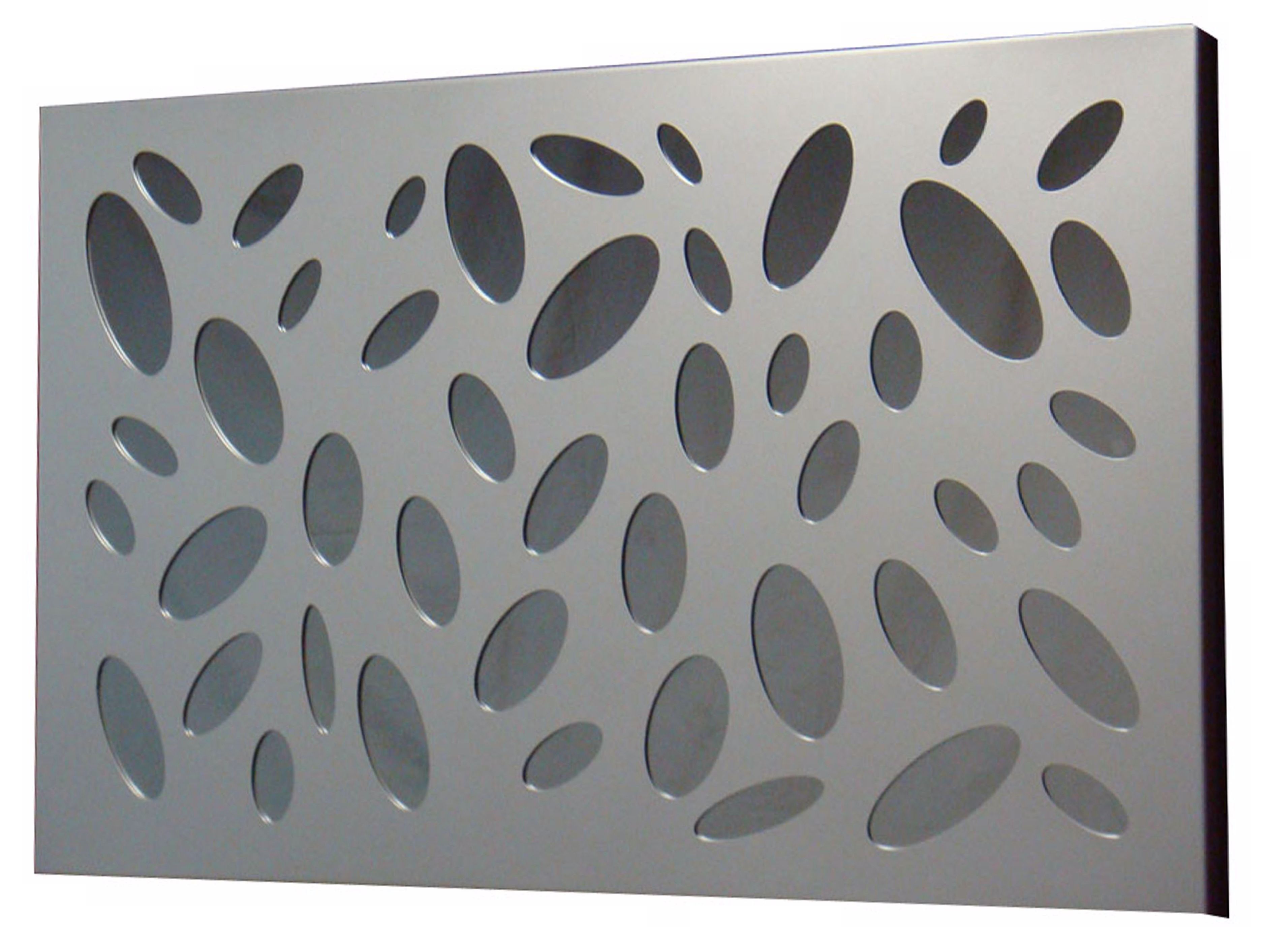 Rectangular Mirrored Ovals Silver 29" Wide Wall Mirror