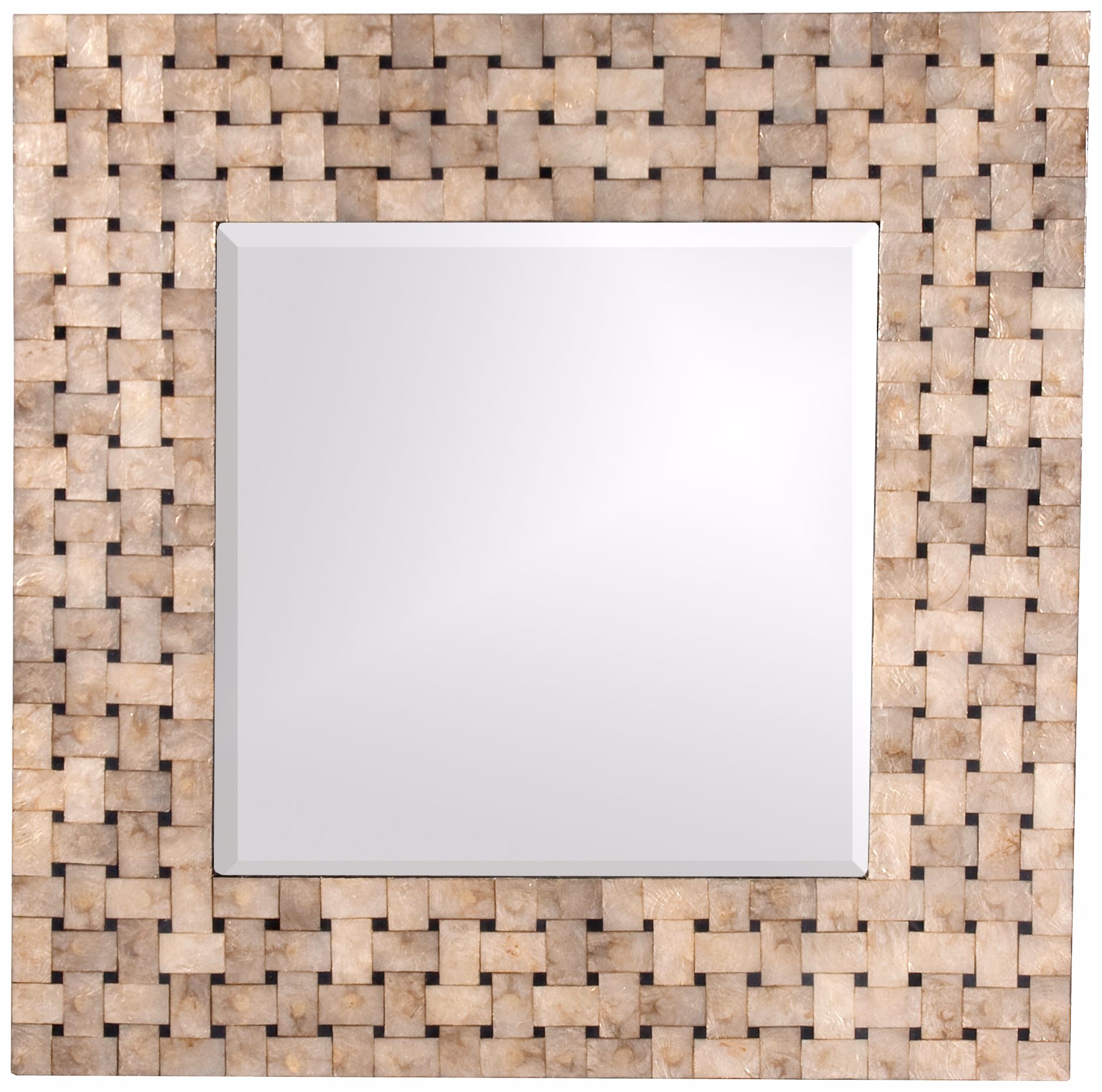 Mirage Natural Shell 32" Square Wall Mirror
