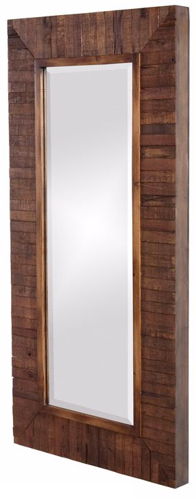 Timberlane Faux Walnut Stained 48" High Wall Mirror