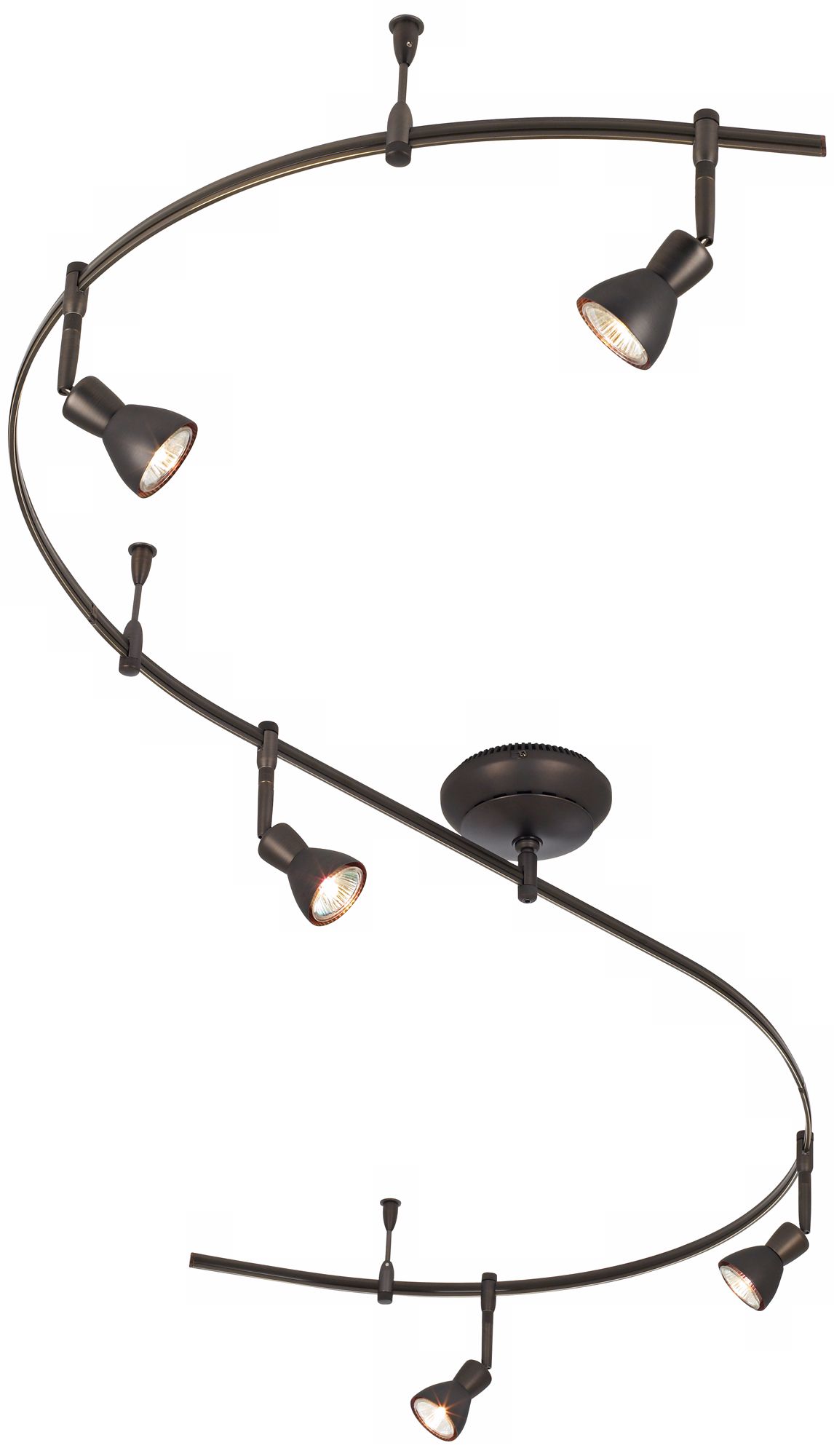 Vintage Bronze 5-Light Monorail Track Light Kit