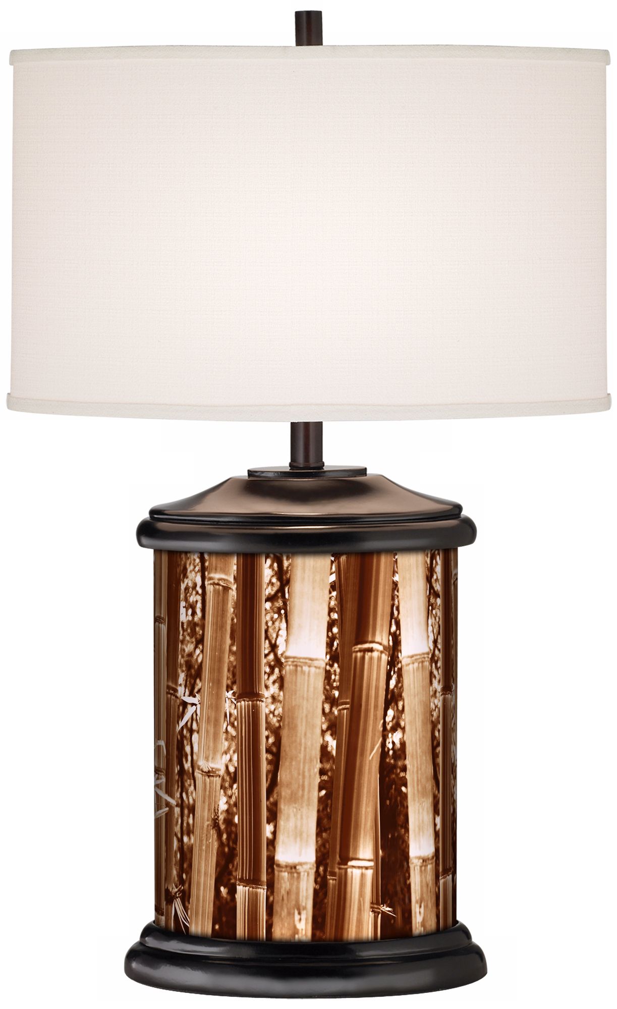 Bamboo Forest Giclee Art Base Table Lamp