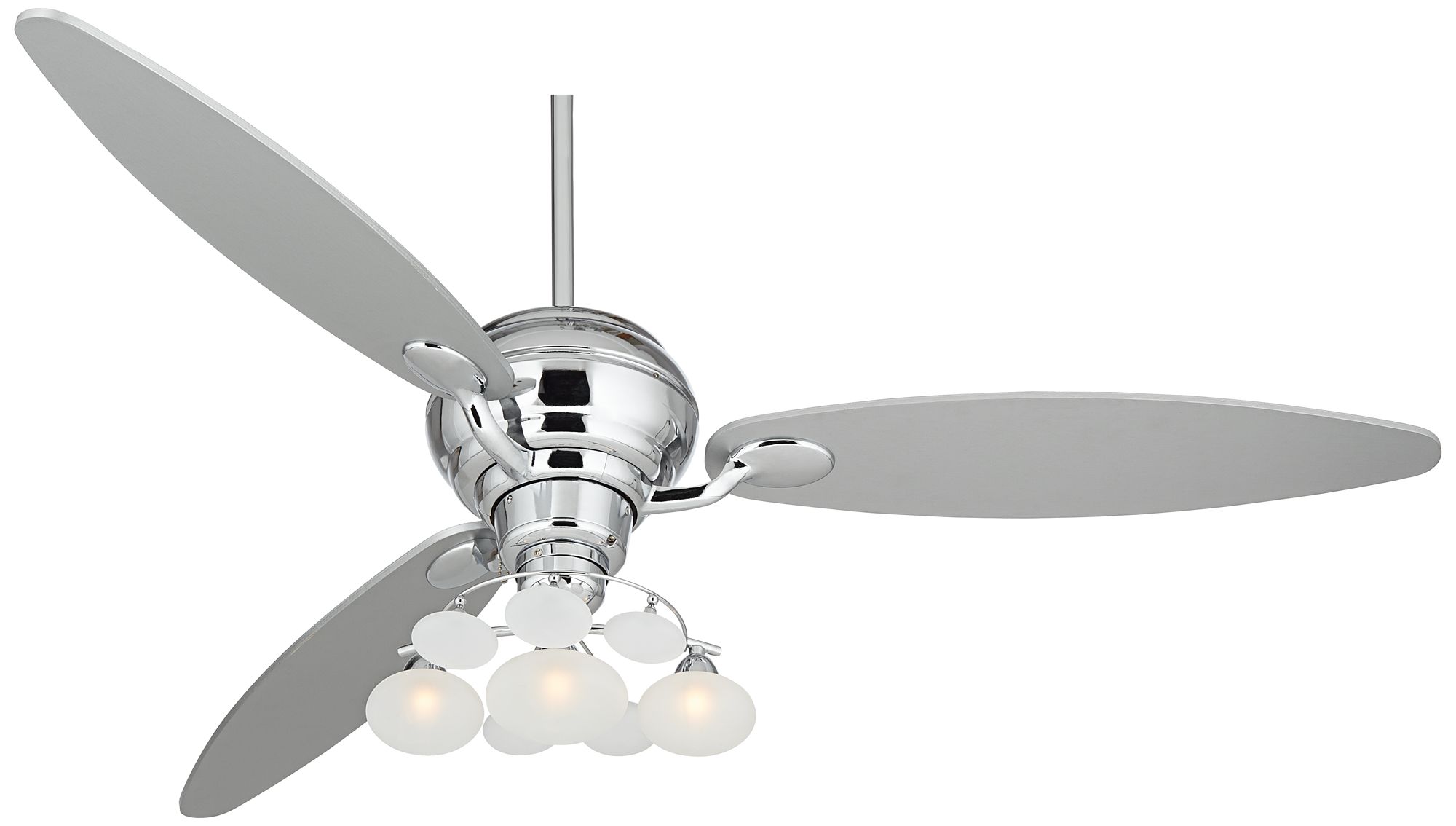 60" Spyder™ Chrome Glass Orb Light Kit Ceiling Fan
