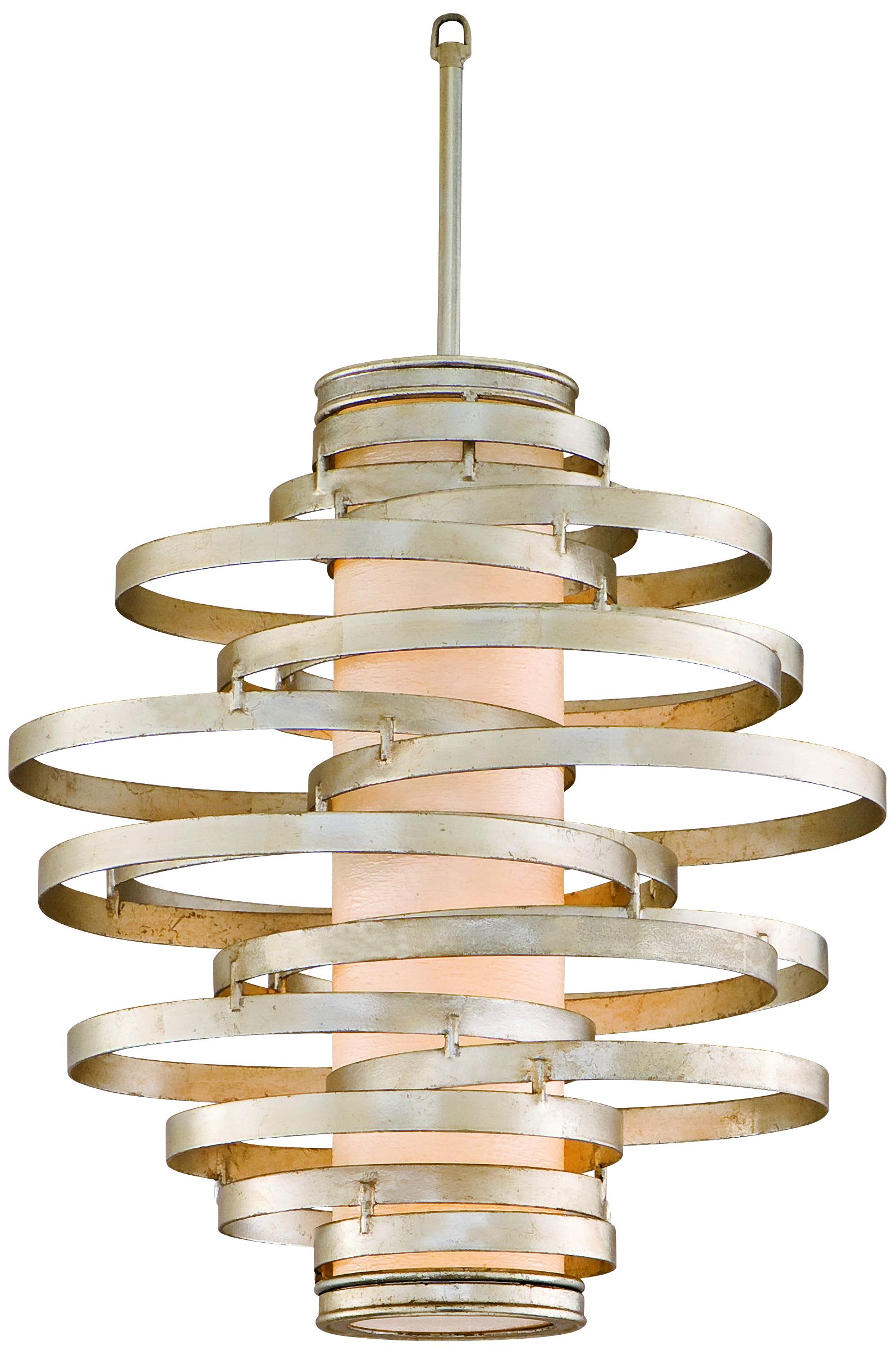 Corbett Vertigo Collection 2-Light Silver Pendant Chandelier