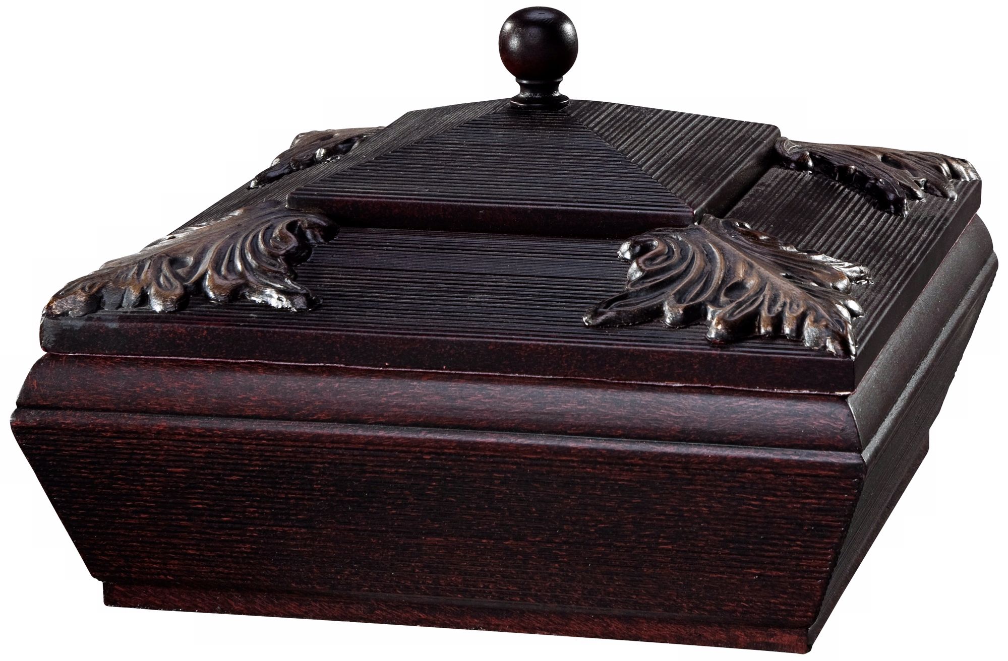 12 Square Golden Brown Decorative Box R2251