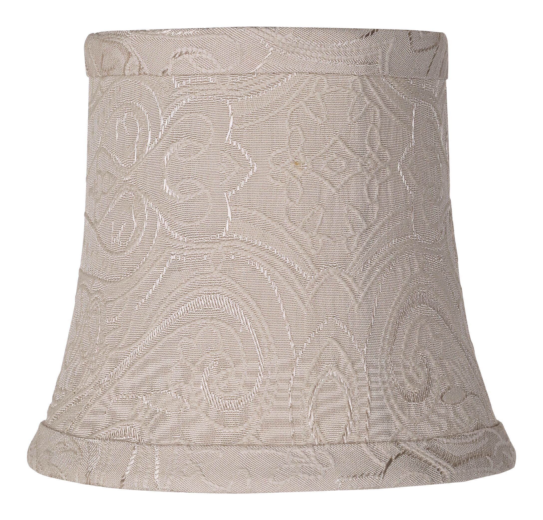 Beige Damask Morley Lamp Shade 4x5.5x5 (Clip-On)