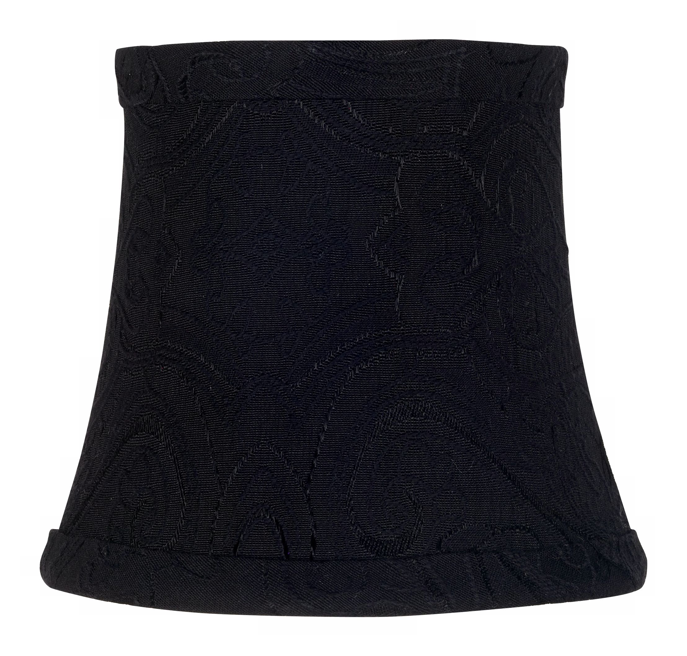 Black Damask Morley Lamp Shade 4x5.5x5 (Clip-On)