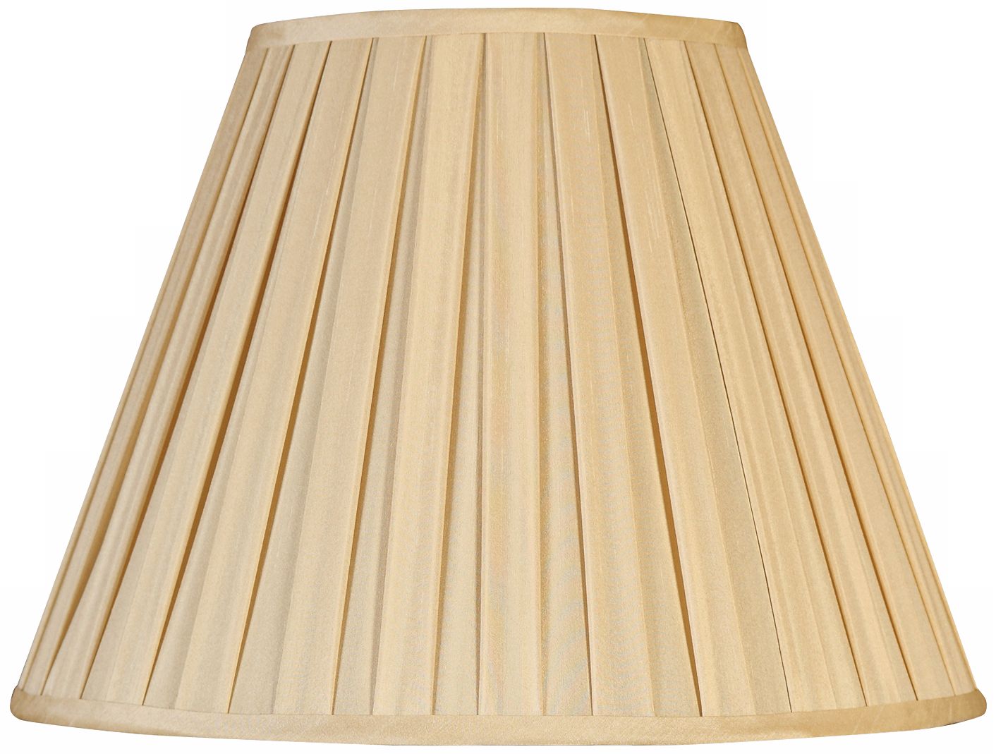Beige Faux Silk Pleated Shade 8x16x12 Spider R2539