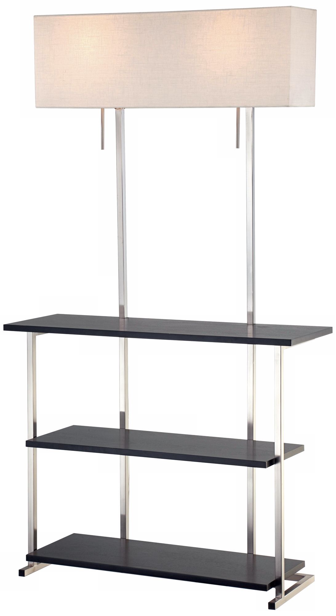 Black Triple Shelf Etagere Floor Lamp
