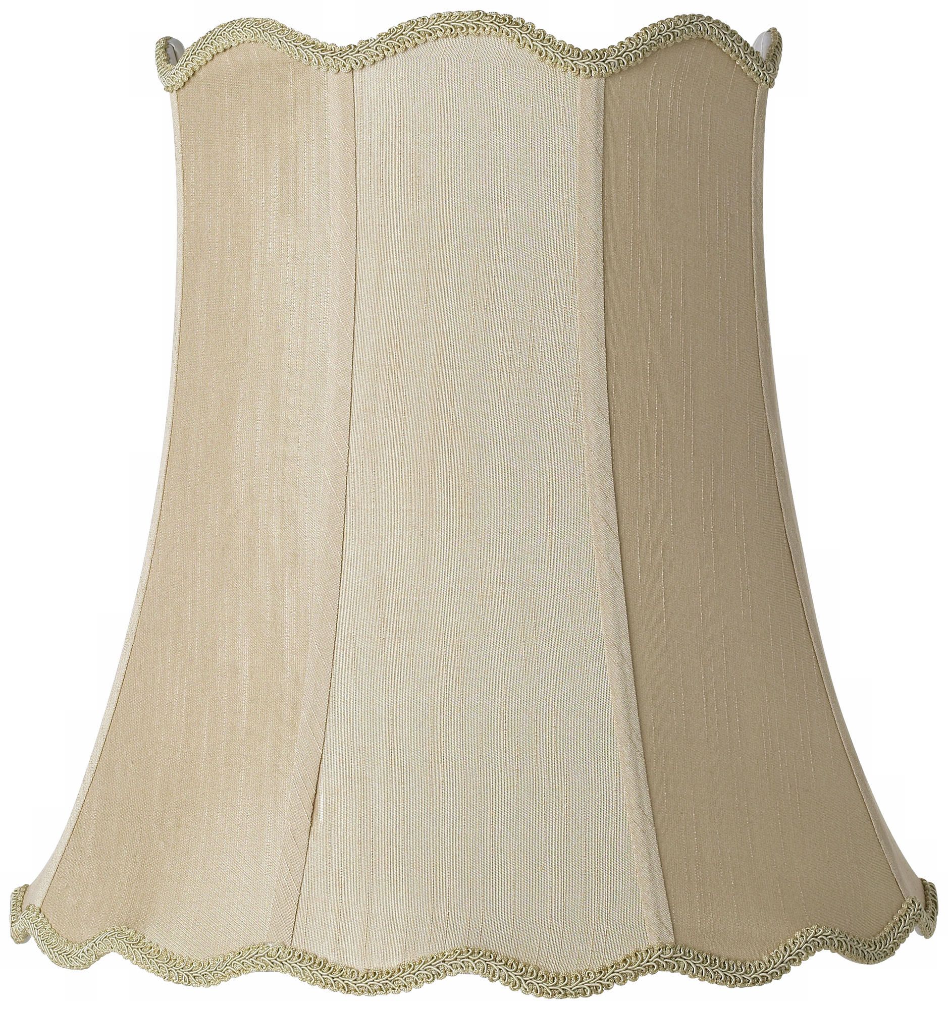 Imperial Taupe Scallop Bell Lamp Shade 12x18x18 (Spider)