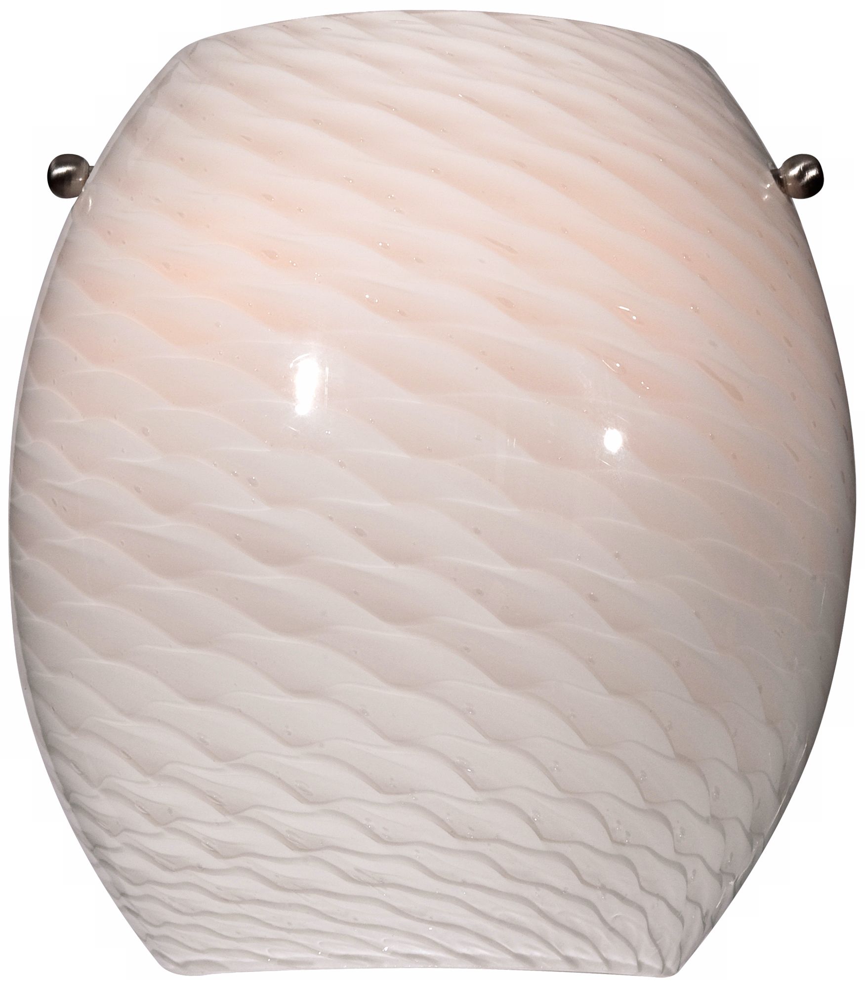 White Swirl Art Glass 8" High Wall Sconce