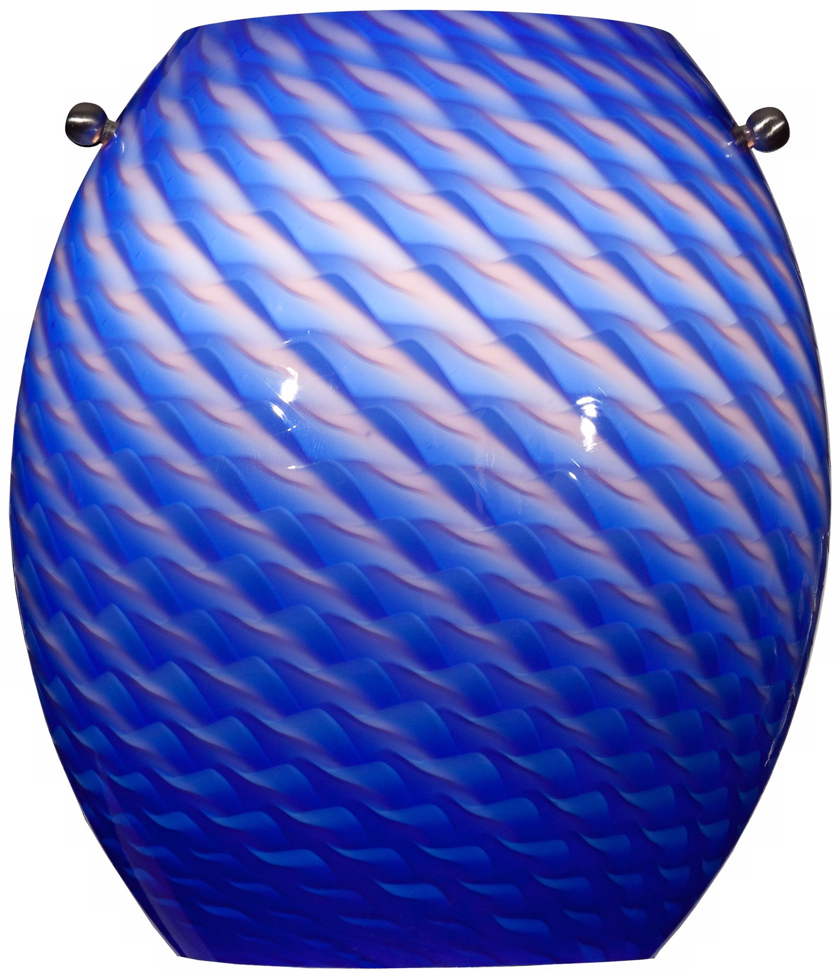 Blue Art Glass 8" High Wall Sconce