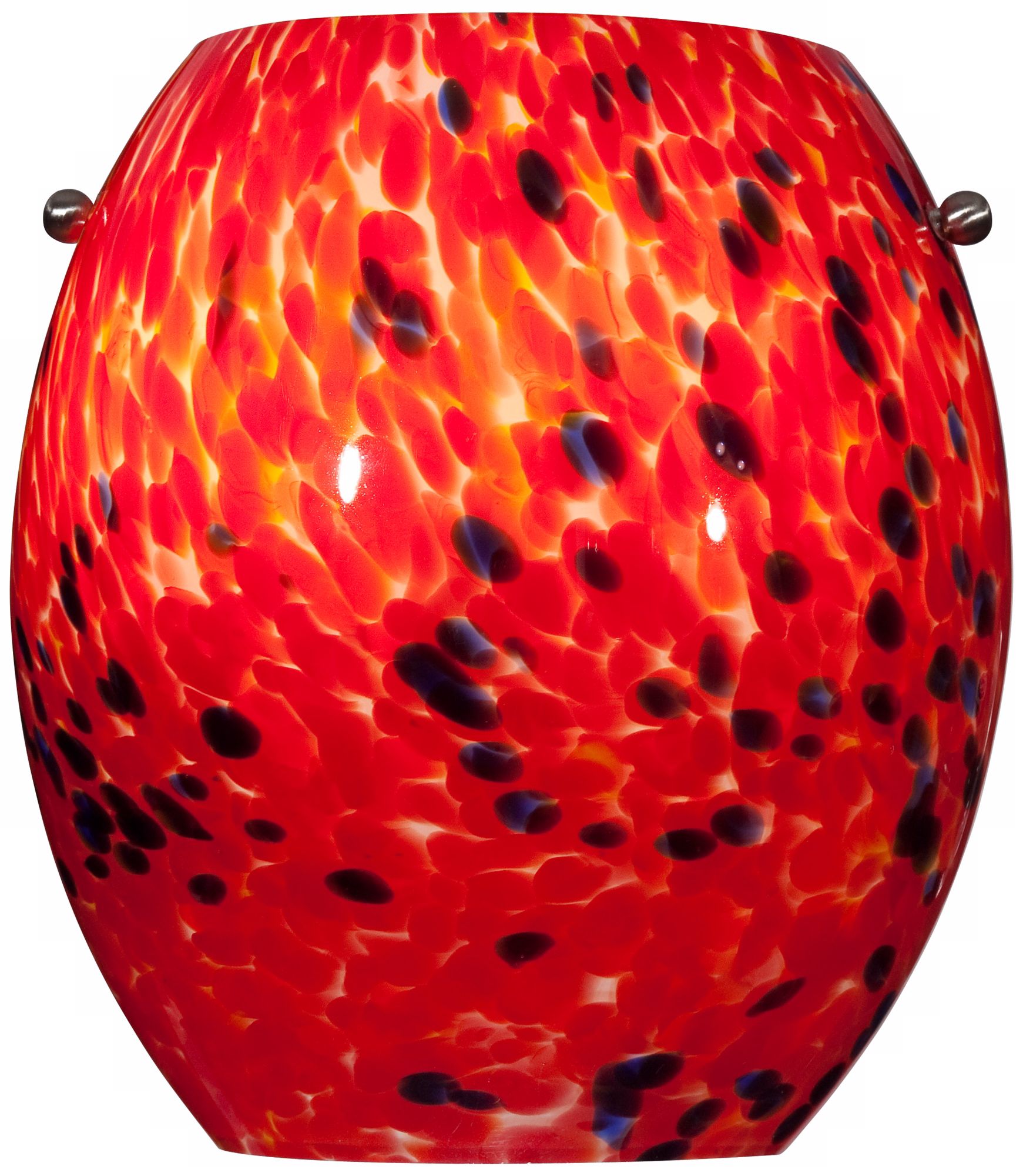 Red Multi-Color Art Glass 8" High Wall Sconce