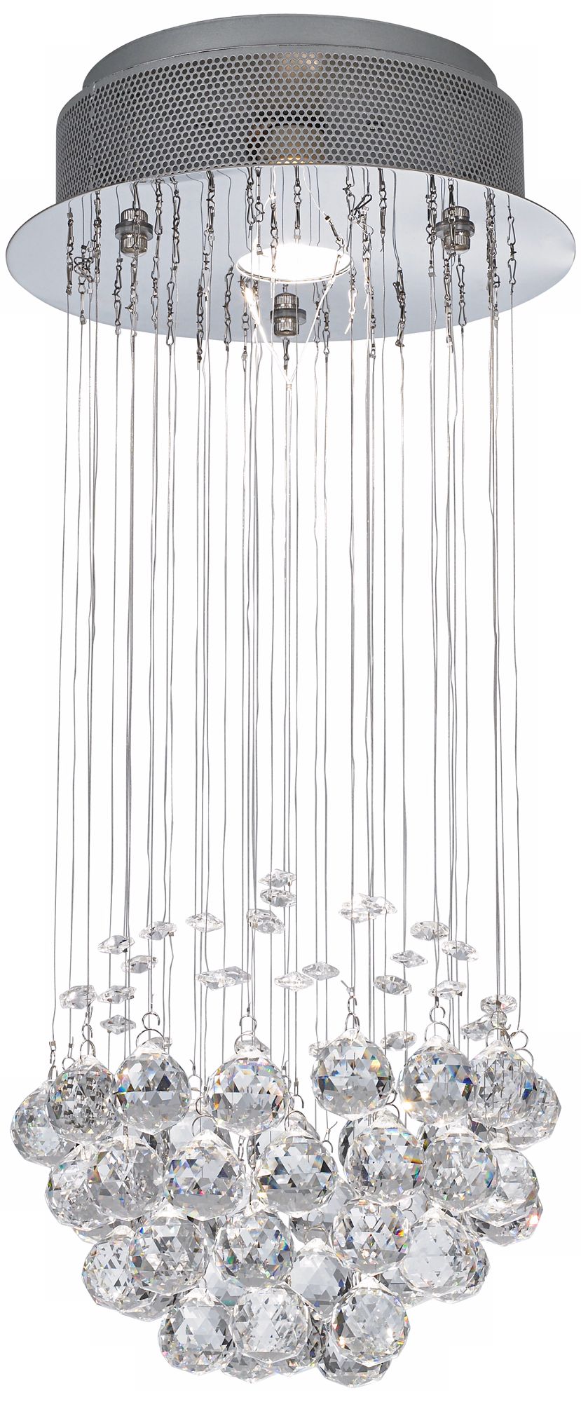 Crystal Balls 20 34 High Semi Flushmount Ceiling Light R2833