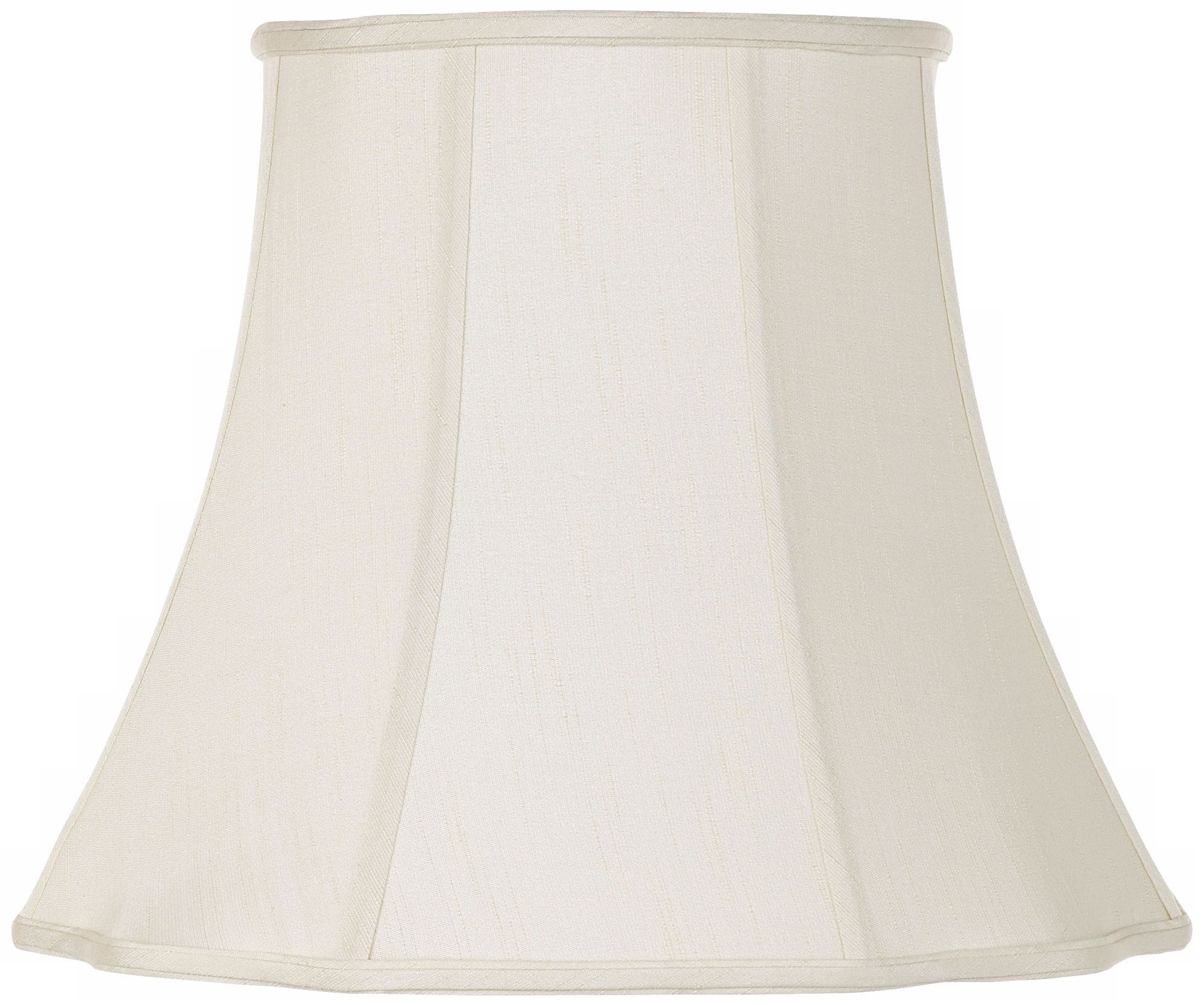 Creme Bell Curve Cut Corner Lamp Shade 11x18x15 (Spider)