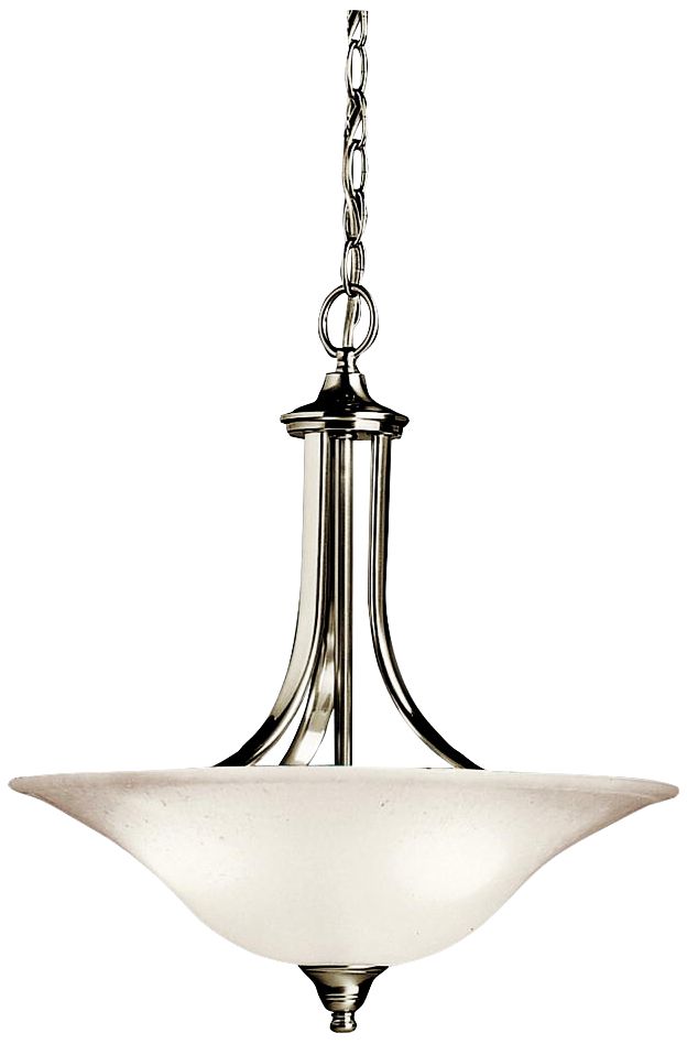 New Street Brushed Nickel Uplight Pendant Chandelier