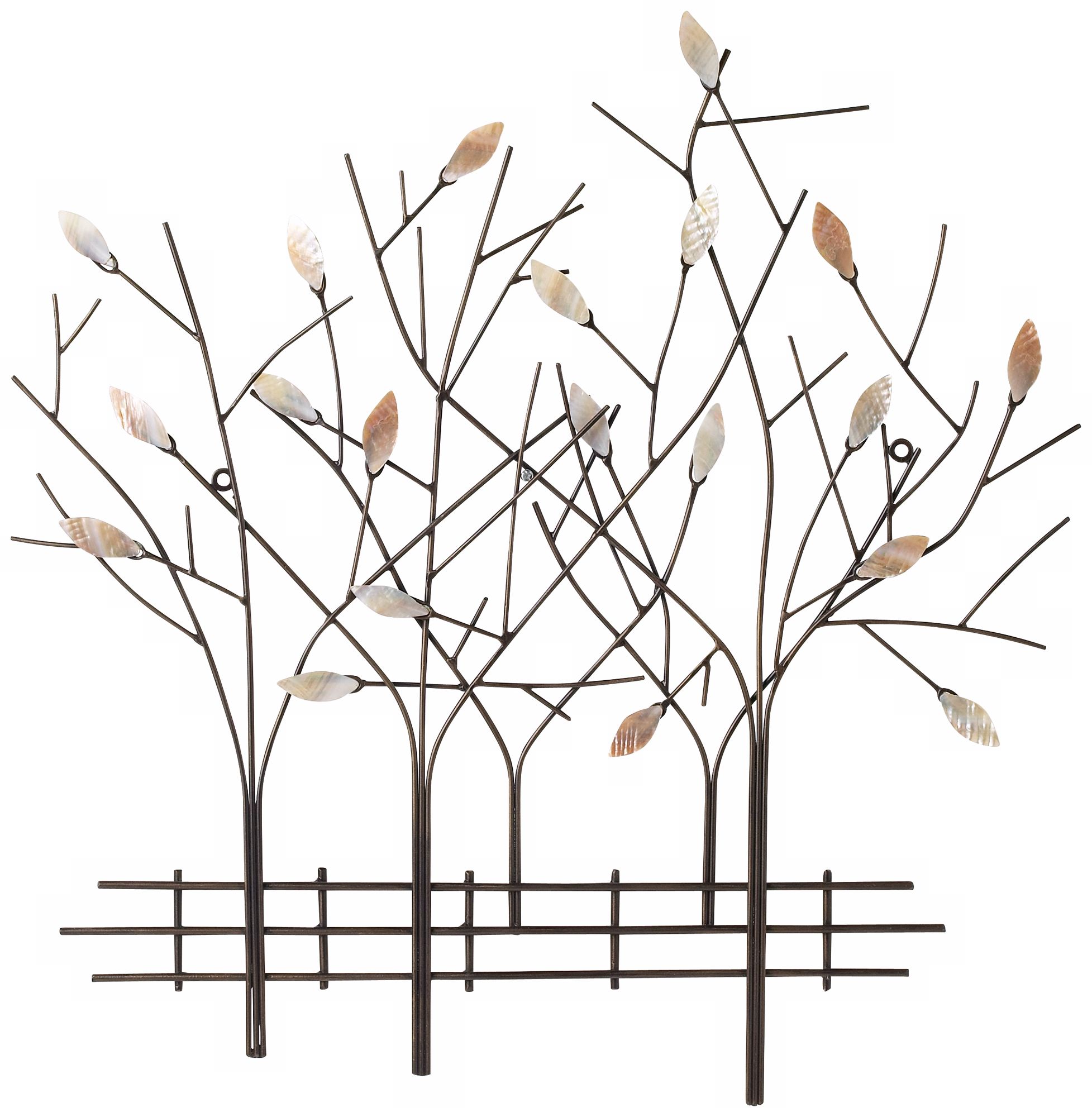 Trees and Fence 23 1/2" High Wall Decor