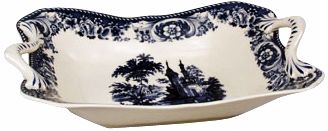 Blue and White Porcelain 14" Bowl