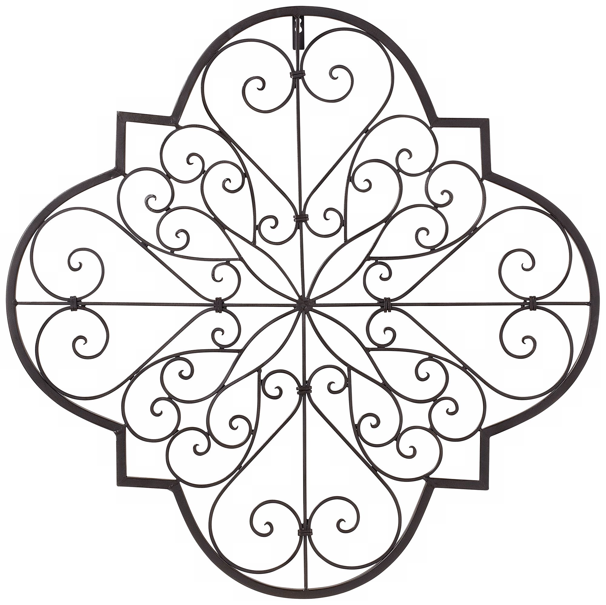 Dark Bronze Clover Metal Wall Decor