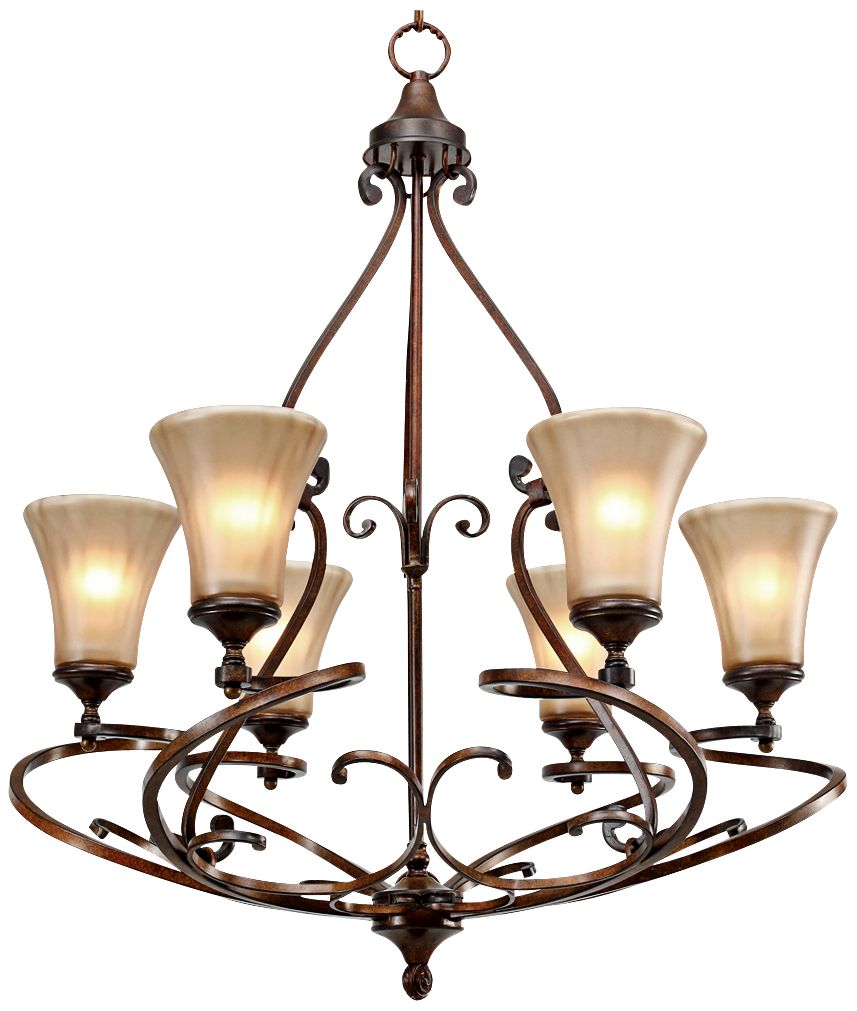 Loretto Collection Russet Bronze 30" Wide Chandelier