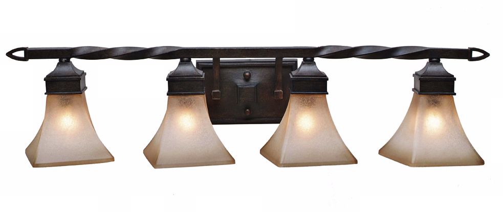 Origins Roan Timber Finish 35 3/4" Wide Bathroom Wall Light