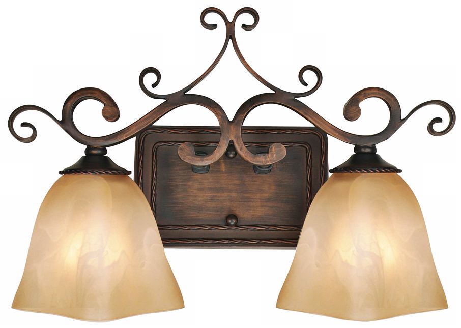 Meridian Collection Two Light Bathroom Wall Light