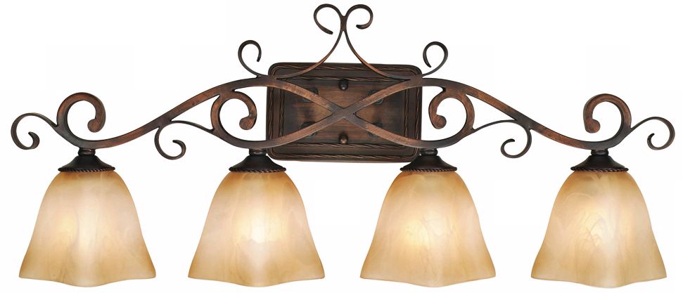 Meridian Collection Four Light Bathroom Wall Light