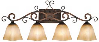 Meridian Collection Four Light Bathroom Wall Light R3338