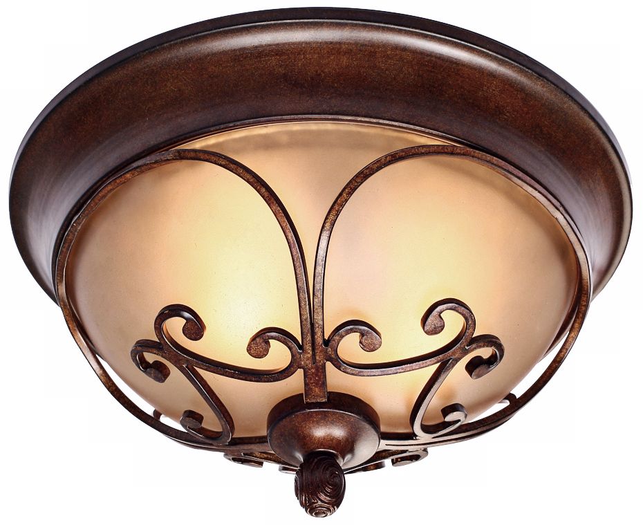 Loretto Collection Russet Bronze 14 1/2" Wide Ceiling Light