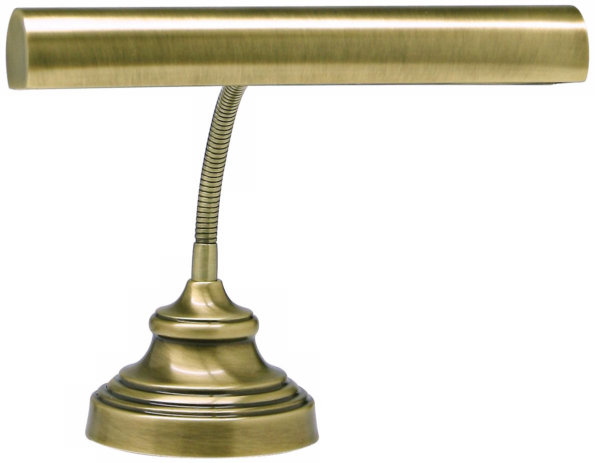 House of Troy Advent 12 1/2" High Antique Brass Piano Lamp