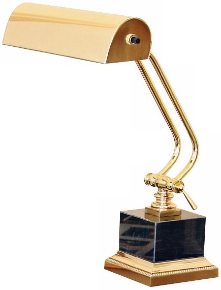 House of Troy 128221 High Polished Brass Marble Piano Lamp R3408