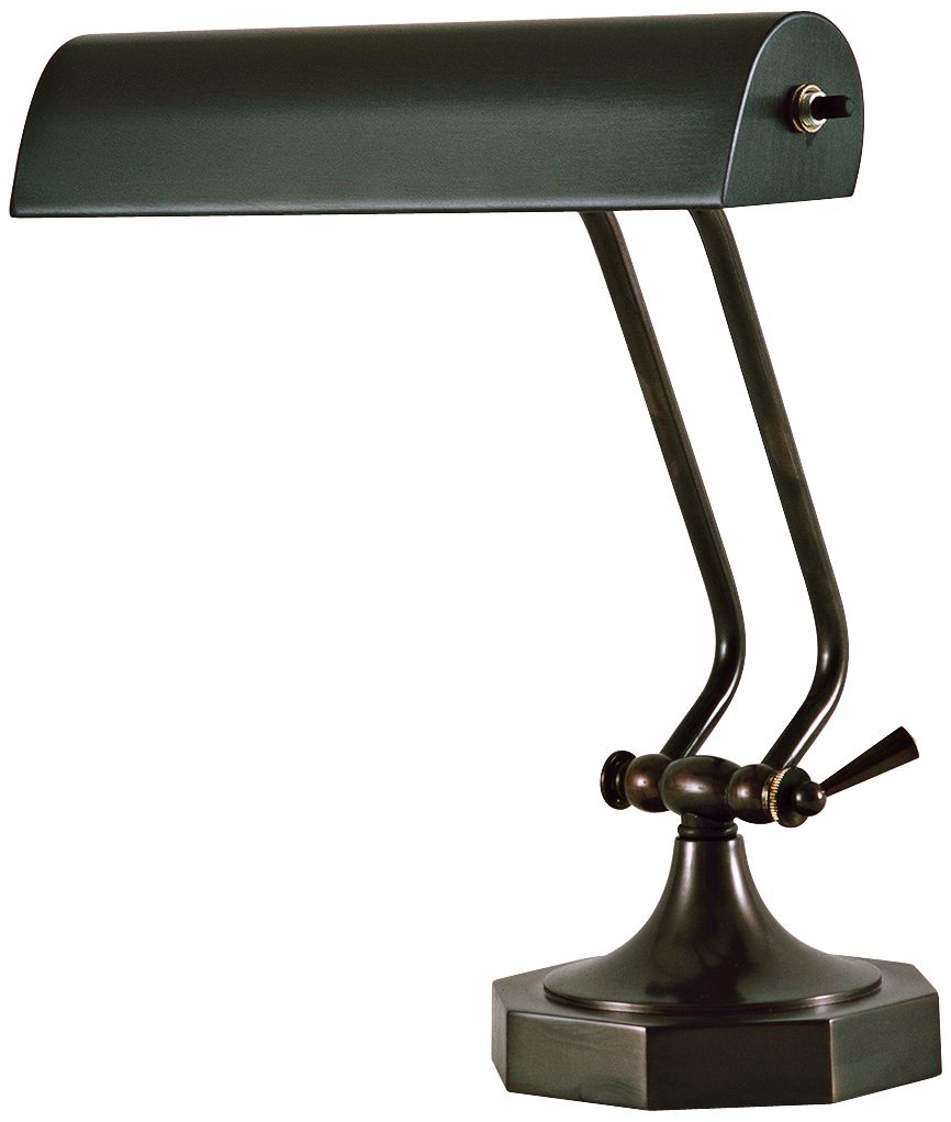 House of Troy 10 1/2” High Mahogany Bronze Piano Lamp