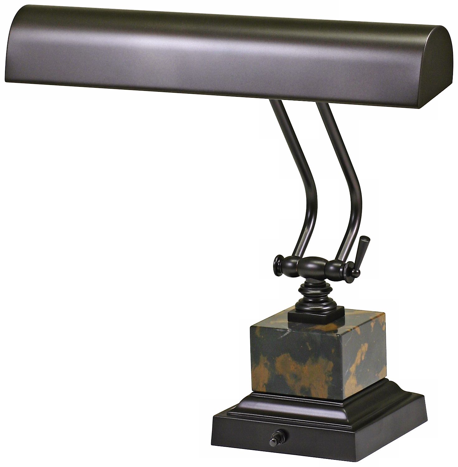 House of Troy 12” High Bronze and Marble Piano Desk Lamp