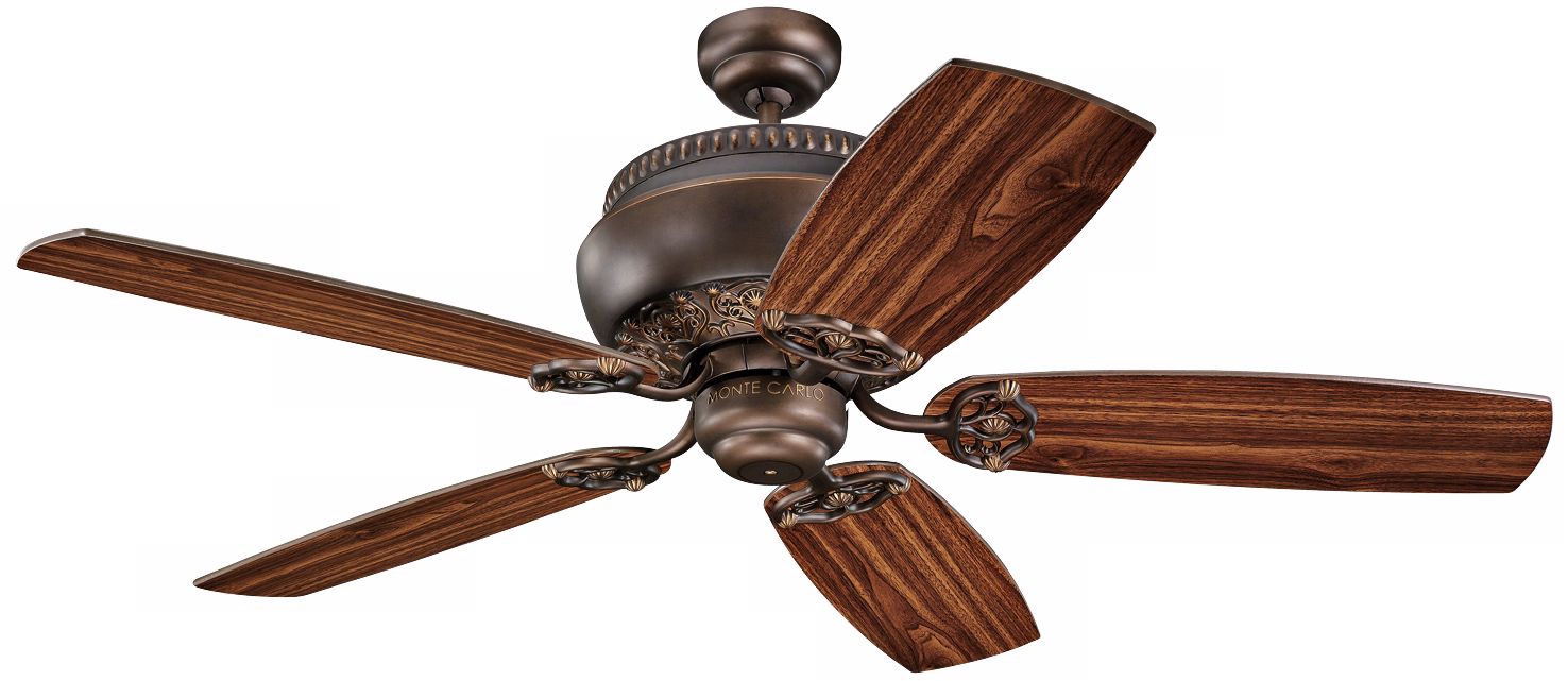52" Monte Carlo Albany Roman Bronze Ceiling Fan with Light