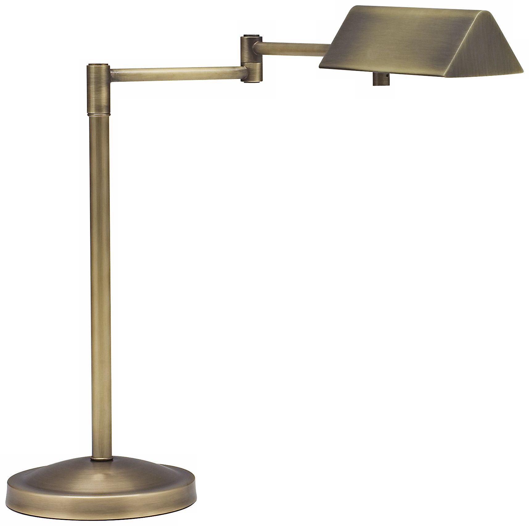 House of Troy Pinnacle Antique Brass Swing Arm Desk Lamp