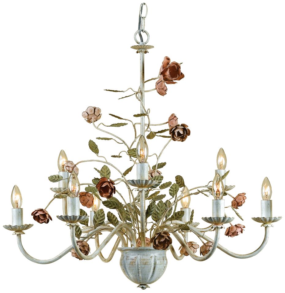 Ramblin Rose Hand-Crafted 25" Wide Chandelier