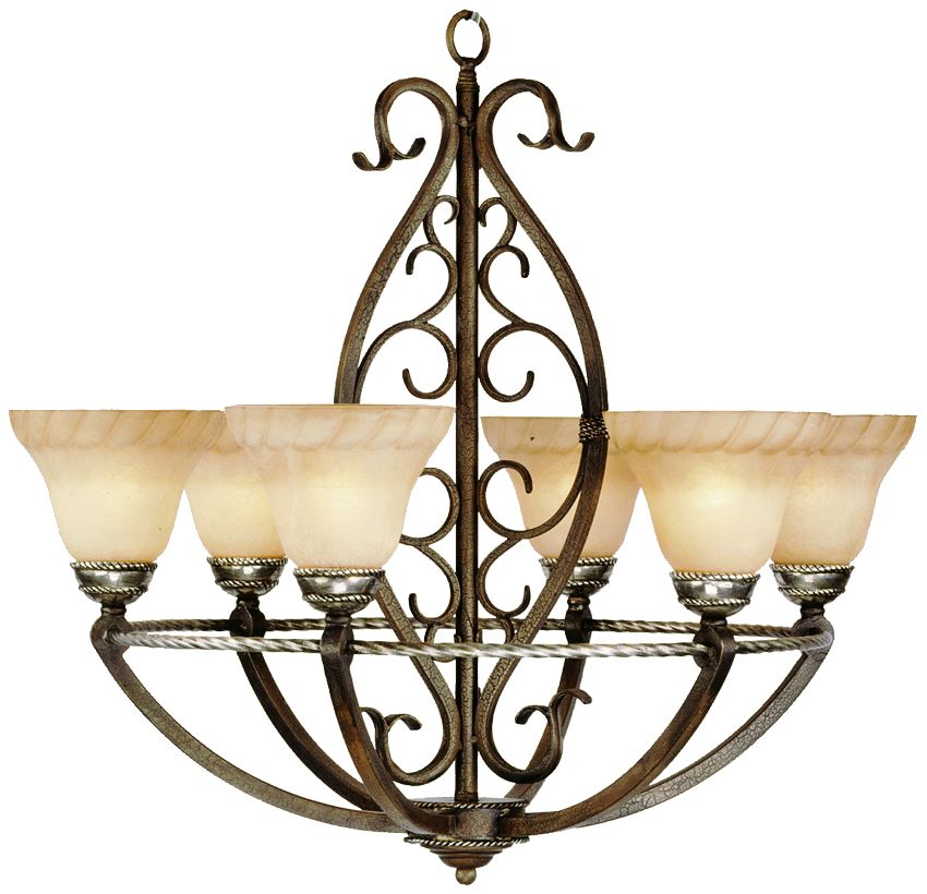 Wentworth Bronze Crackle 31" Wide Chandelier