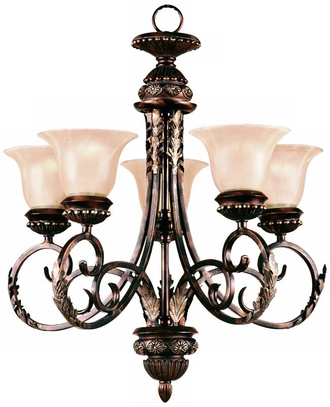 Round Table Gilded Iron 21" Wide Chandelier