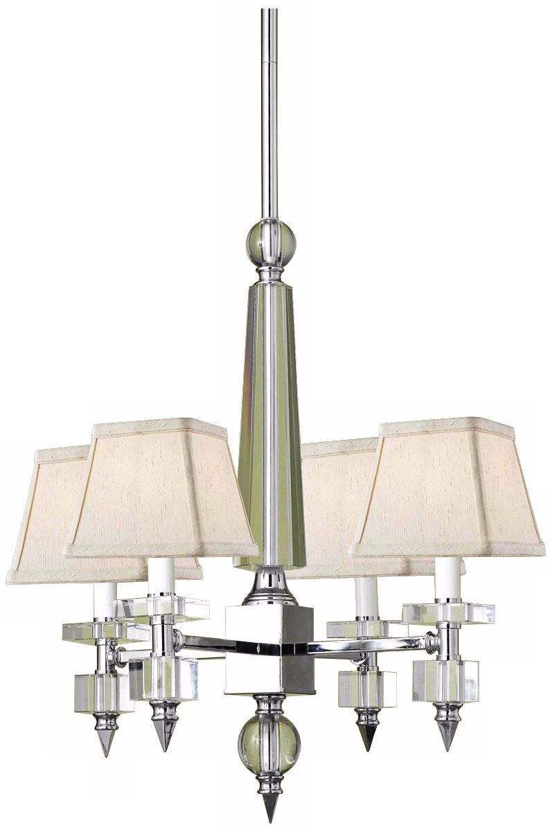 Candice Olson Cluny Beige Shade 4-Light Chandelier