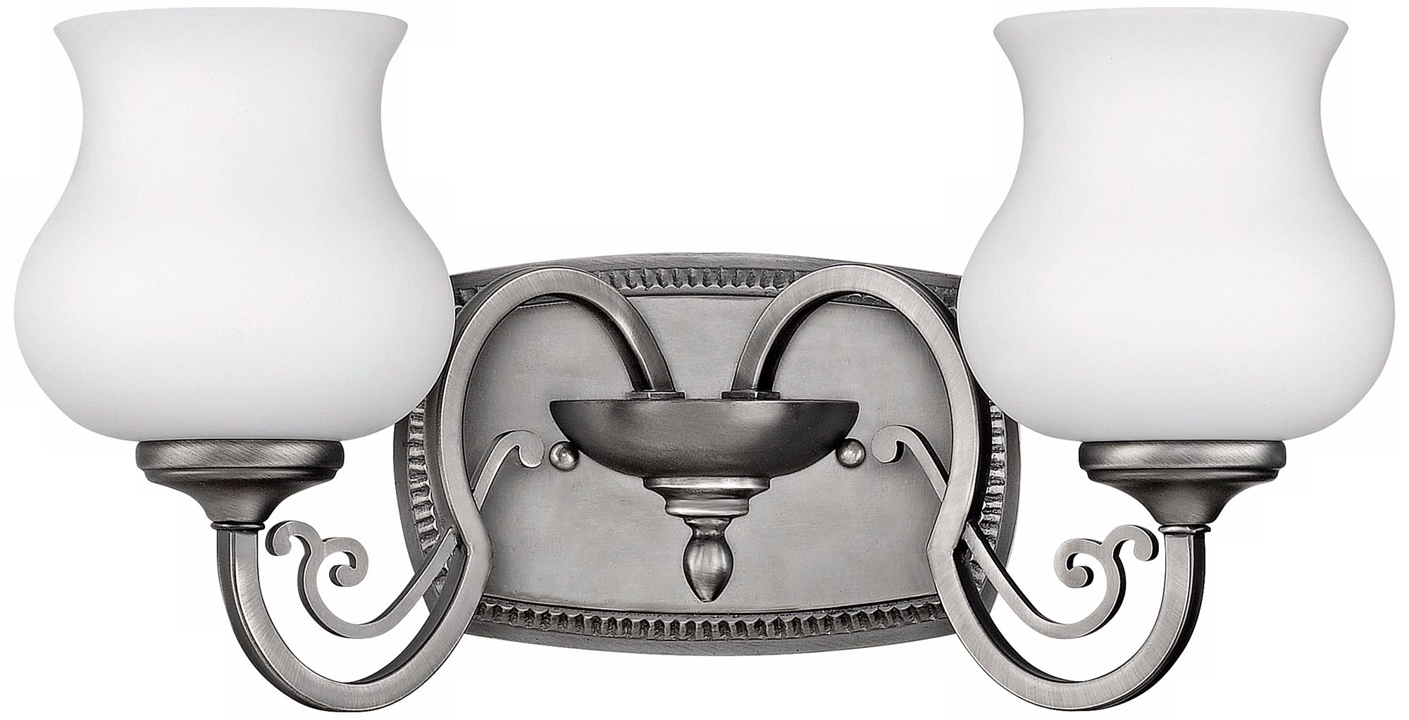 Hinkley Olivia Collection Nickel 15 1/2" Wide Bathroom Light