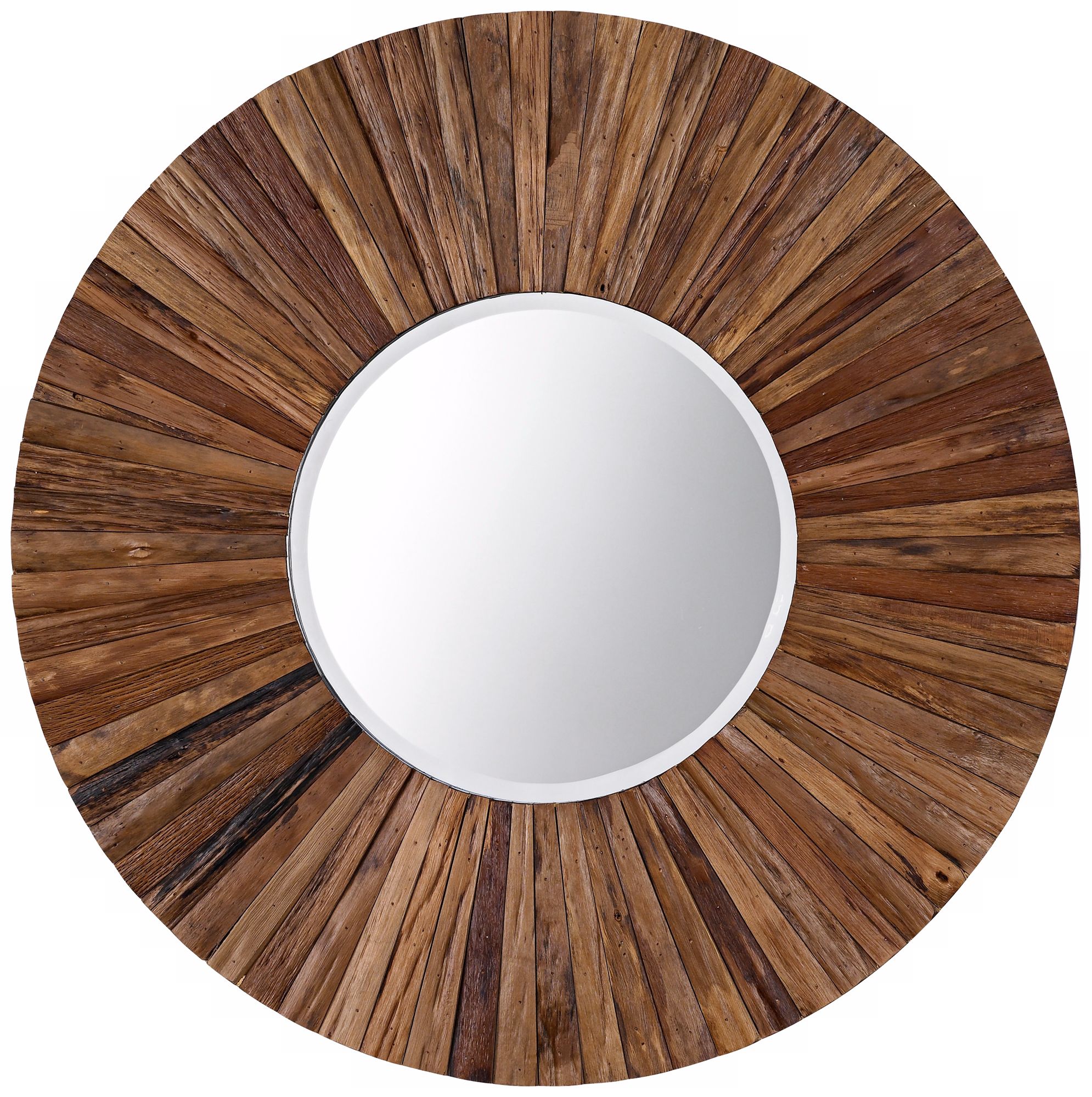 Greenbriar Hardwood 35" Round Wall Mirror