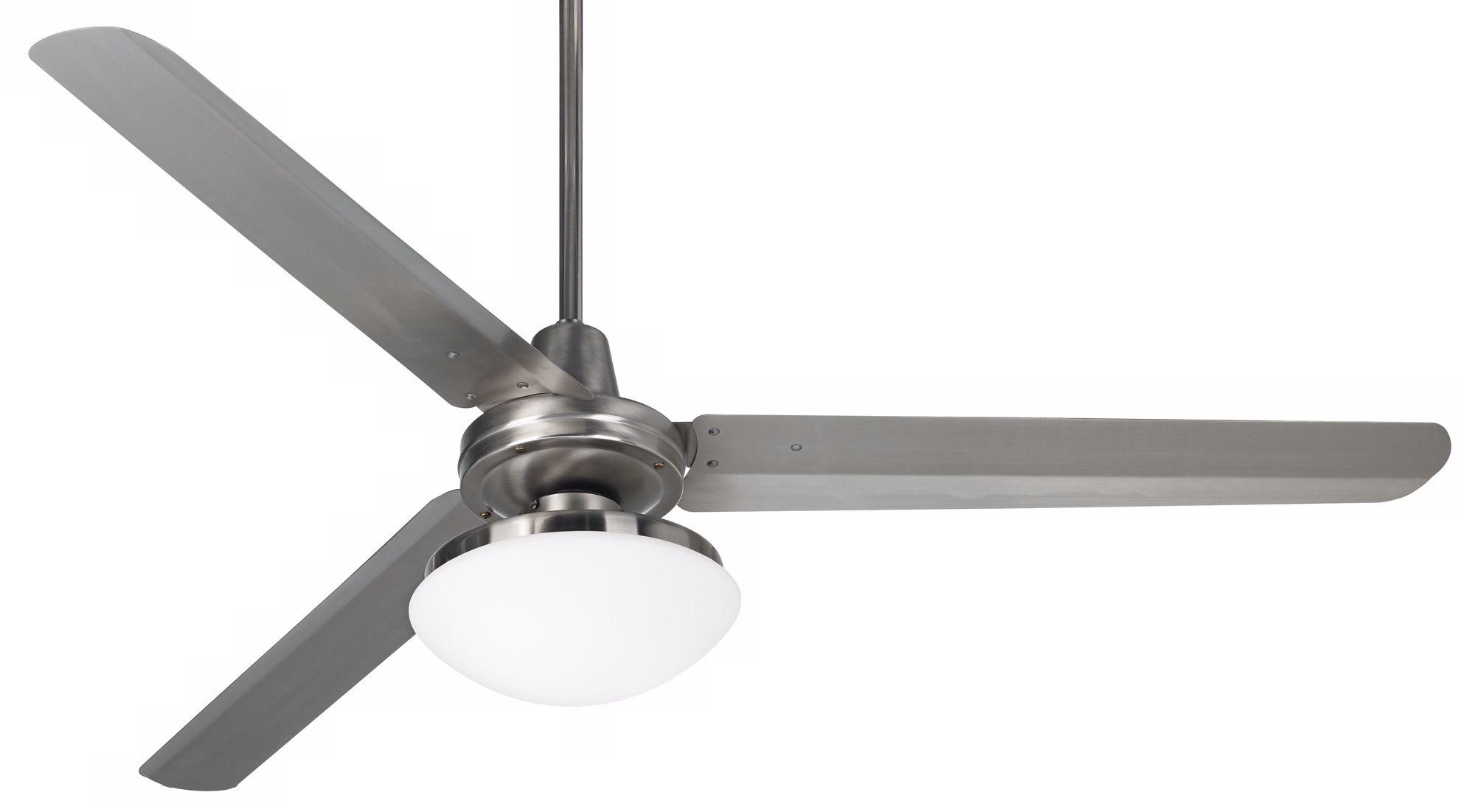 60" Turbina Industrial Ceiling Fan and Opal Glass Light Kit