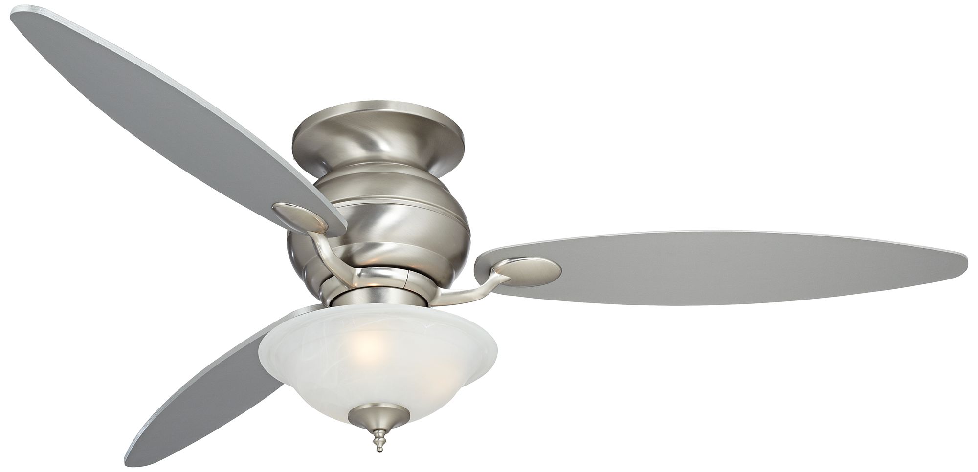 60" Spyder ™ Hugger White Glass Ceiling Fan