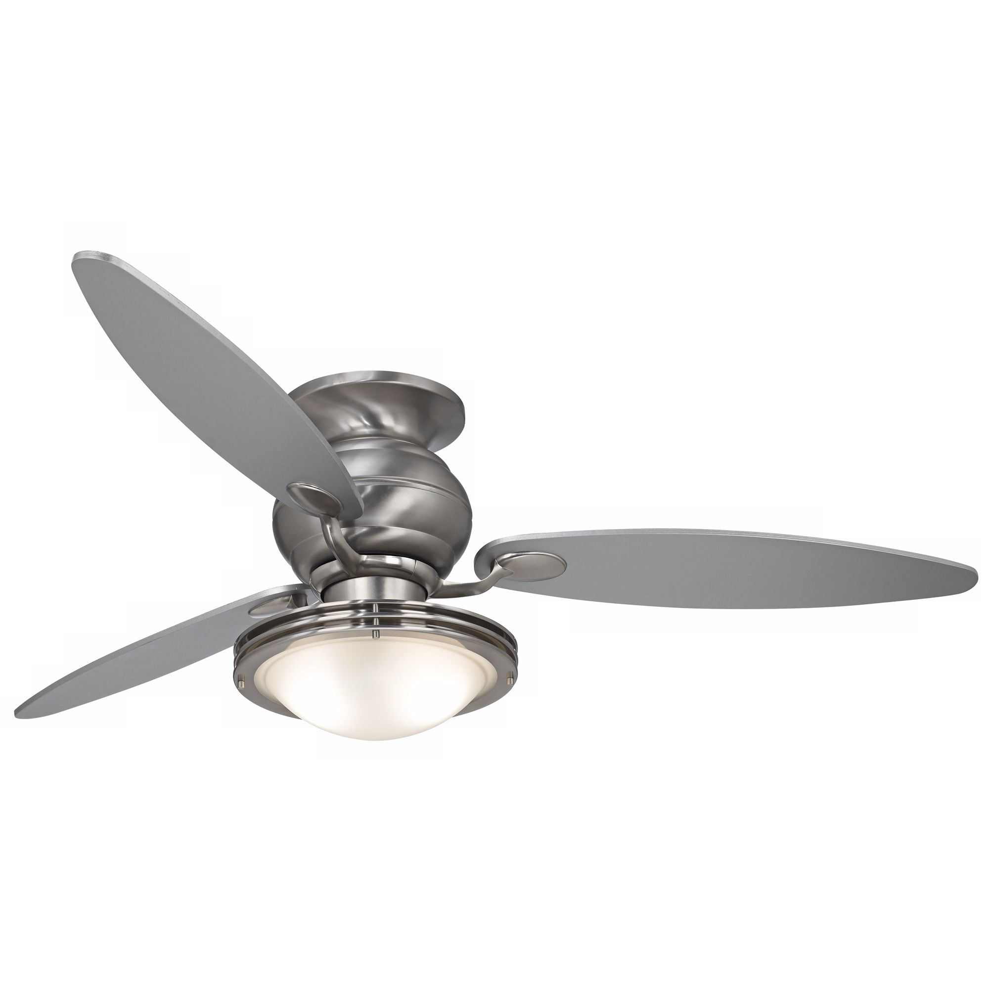 60" Spyder Hugger Steel Ceiling Fan with Frosted Light Kit