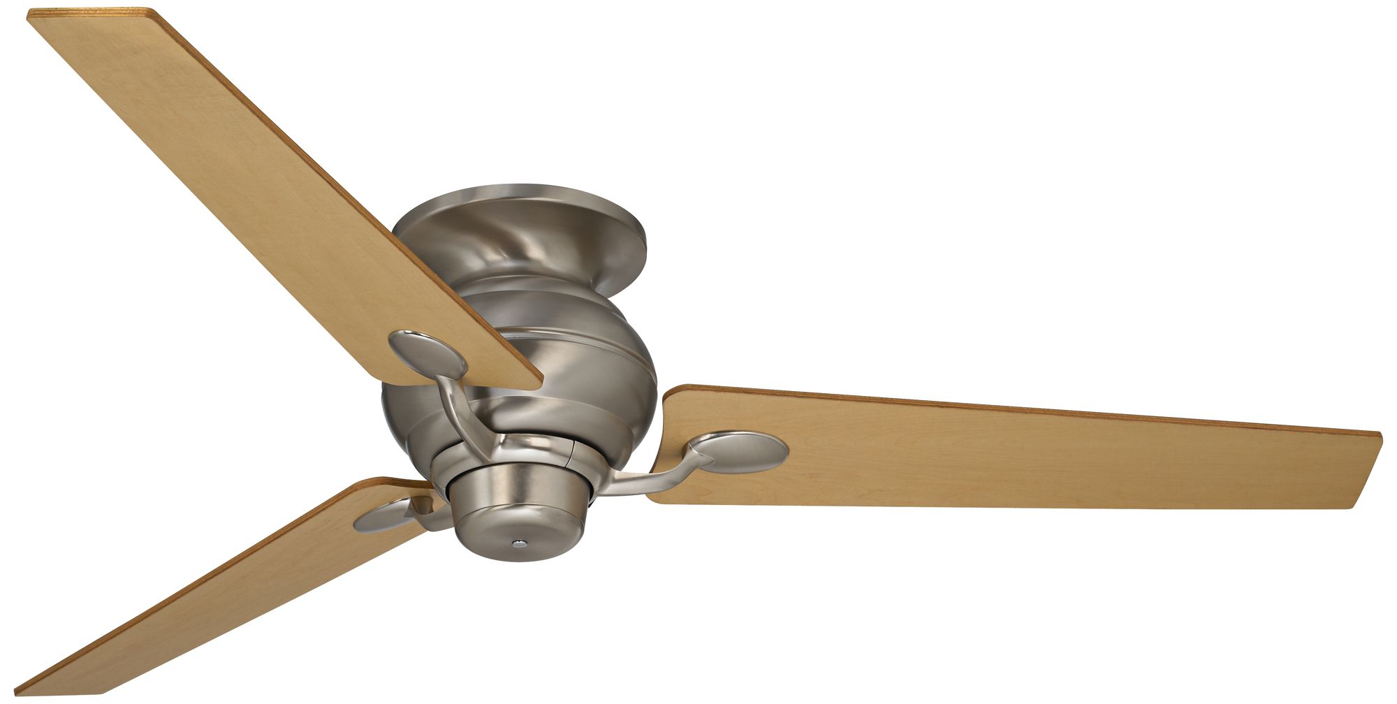 60" Spyder Brushed Steel Tapered Blades Hugger Ceiling Fan