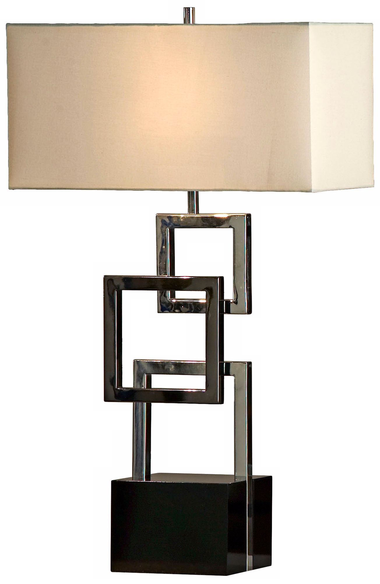 Nova Cuadros Gloss Black Table Lamp
