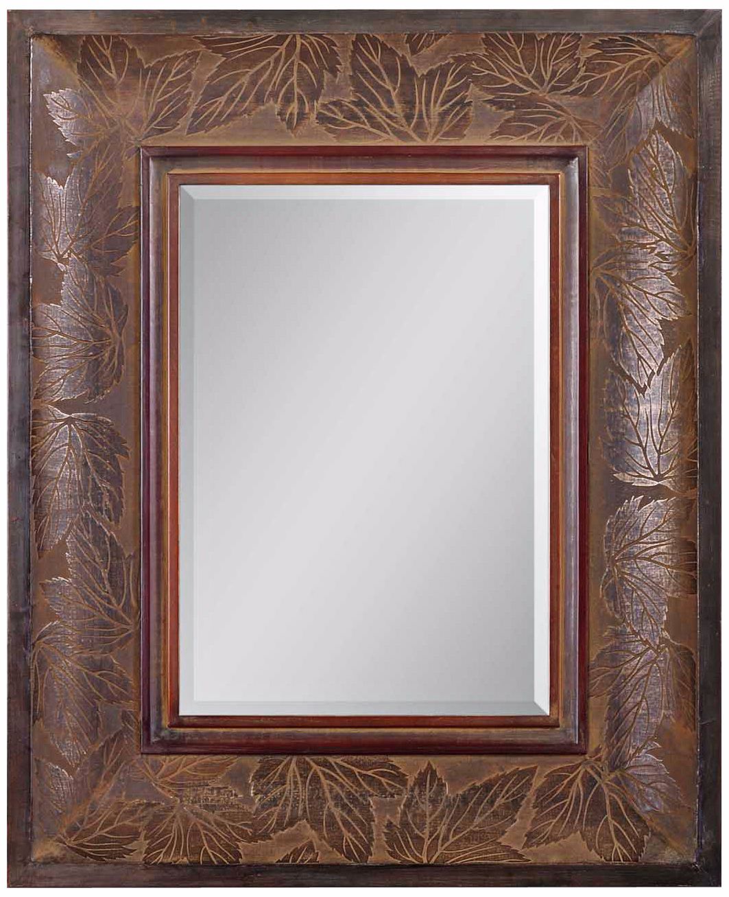 Uttermost Embossed Leaf 43" High Wall Mirror